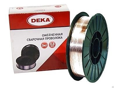 Проволока сварочная омедненная DEKA ф-0,8 мм (15 кг)